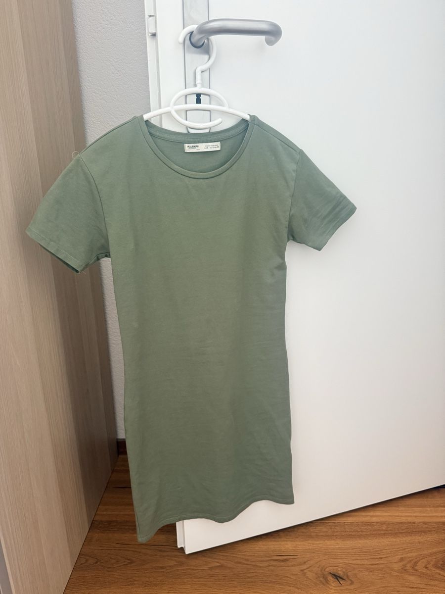 Pull&Bear Kleider: Pull&Bear Kleid khaki, Grösse S, NEU, Baumwolle – Neu (gemäss Beschreibung) aus Einsiedeln von important__