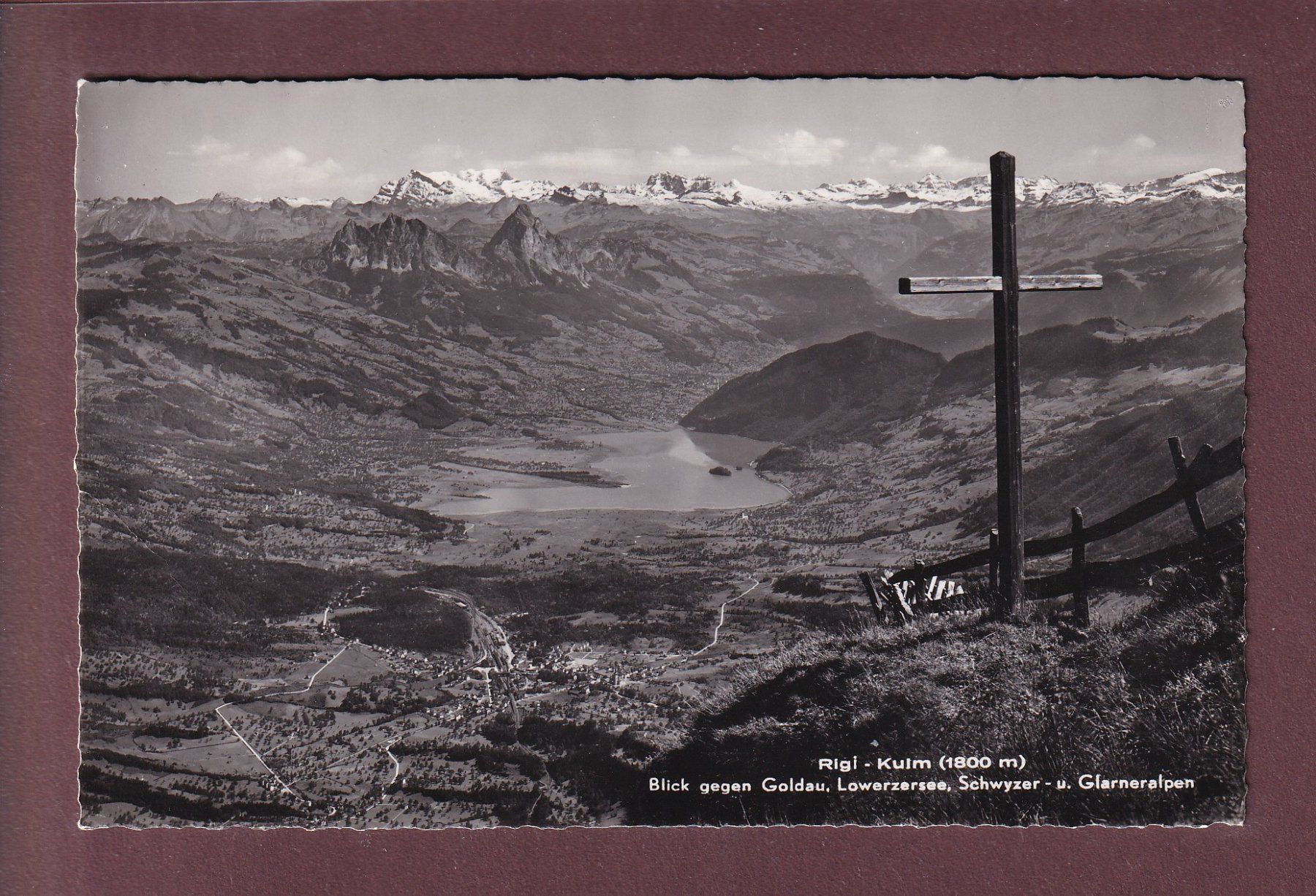 Ansichtskarten: RIGI-KULM - Goldau - Lowerzsee - 1952 – Gebraucht aus Pully von nicecards