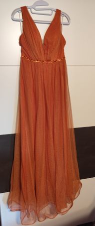 Abendkleid orange Grösse 36/38 neu!
