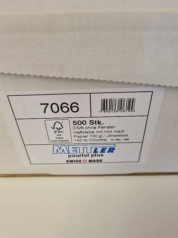 Buste & buste per spedizione: Mettler C5/6 Couverts ohne FE – Usato da Oberuzwil venduto da Noluma 1