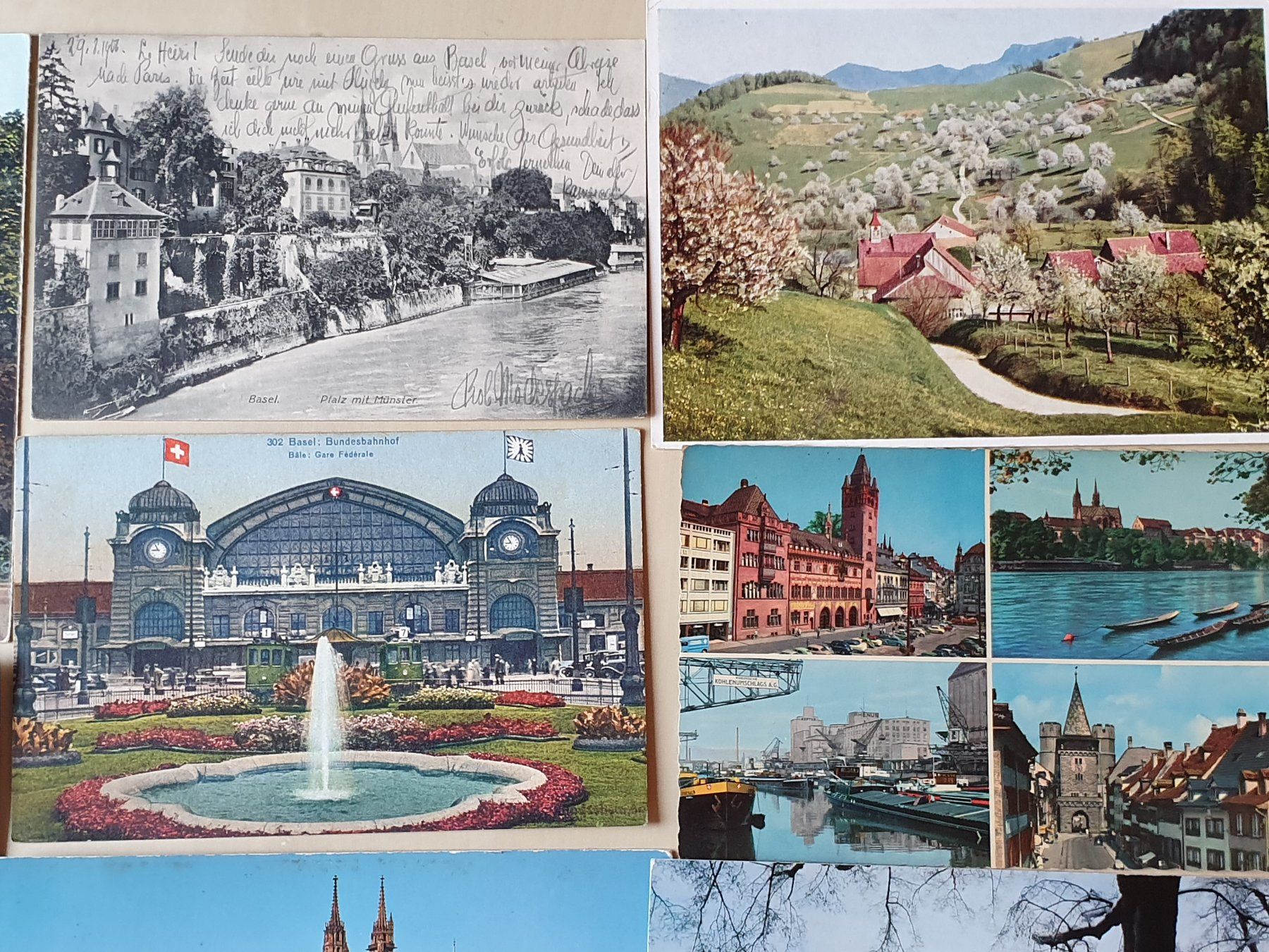 Ansichtskarten: 13 x Karten Basel ab 1906 – Gebraucht aus Stansstad von collectorsshop 4