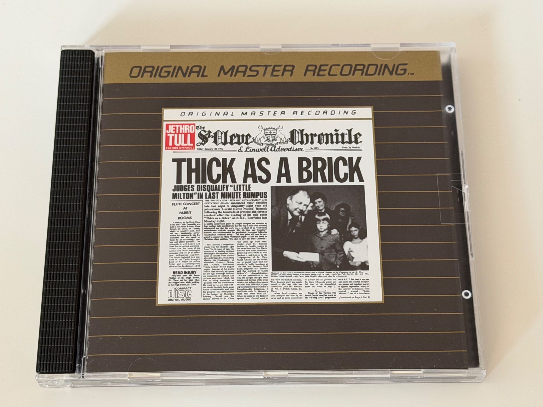 CD: Jethro Tull Thick As A Brick Original Master Recording – Nuovo (secondo la descrizione) da Altstätten SG venduto da sheamus