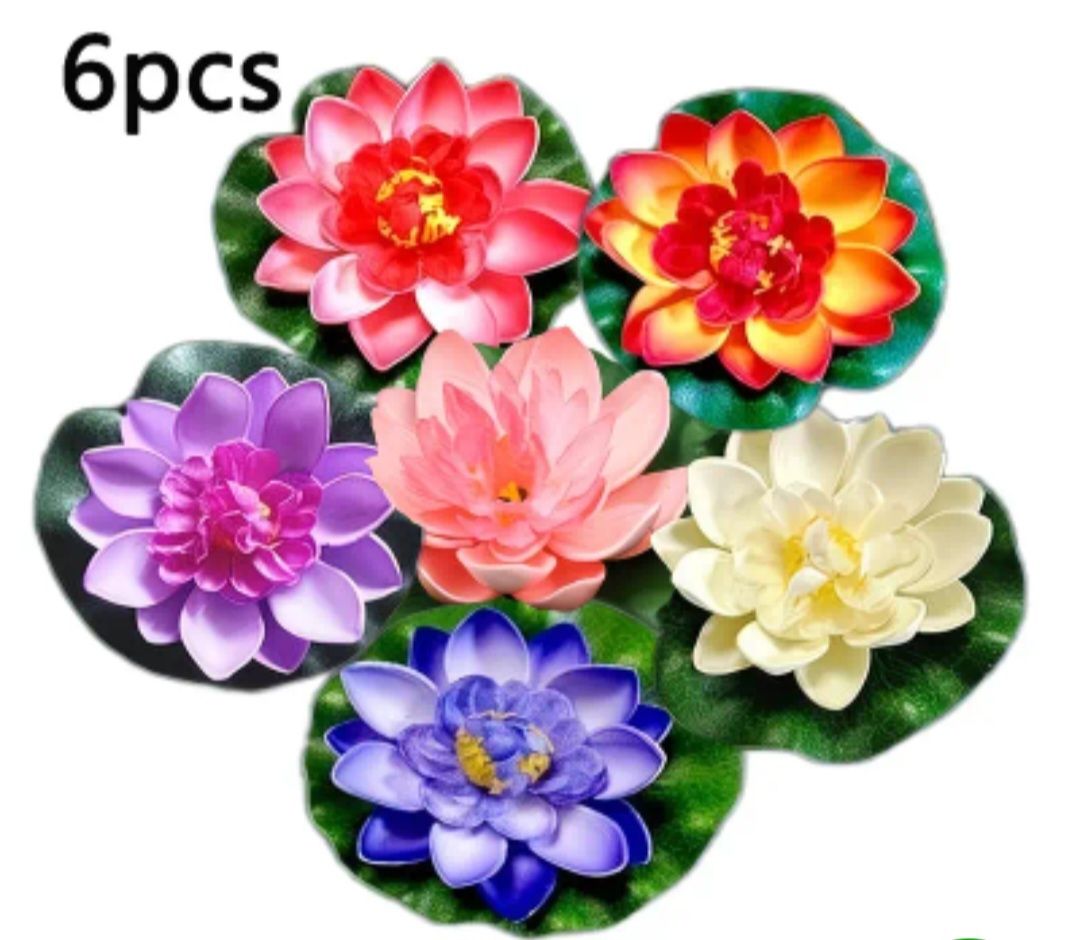 Tutte le decorazioni: 6 Kunstblumen, Schwimmend, Gartenteich Deko – Nuovo e nell'imballaggio originale da Riniken venduto da Melanie910