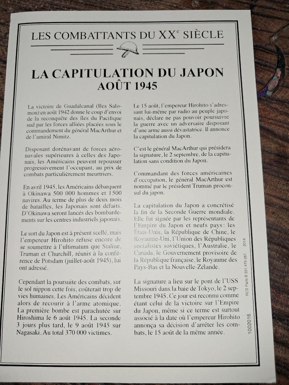 Medaglie: Medaille la capitulation du japon aout 1945 – Nuovo (secondo la descrizione) da Le locle venduto da juliensaran 1