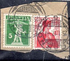 FRAGMENT TELLKNABE UND HELVETIA BRUSTBILD GEST. LOCARNO -37