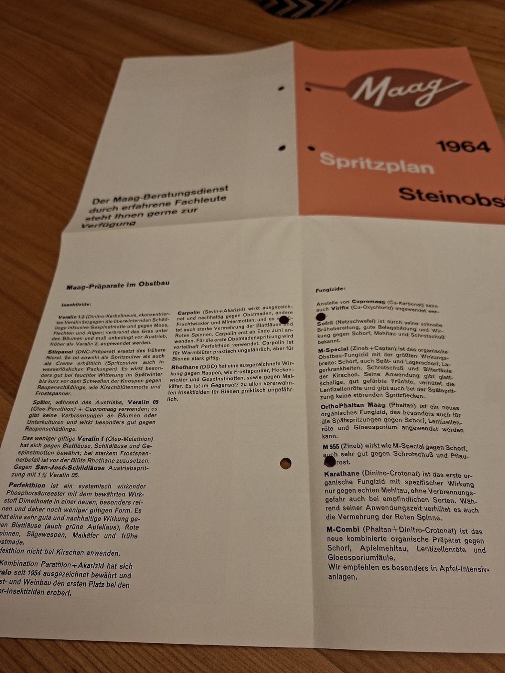 Documenti: Maag Proschüre Spritzplan Steinobst 1964 – Usato da Ganterschwil venduto da HeidiuPeter 5