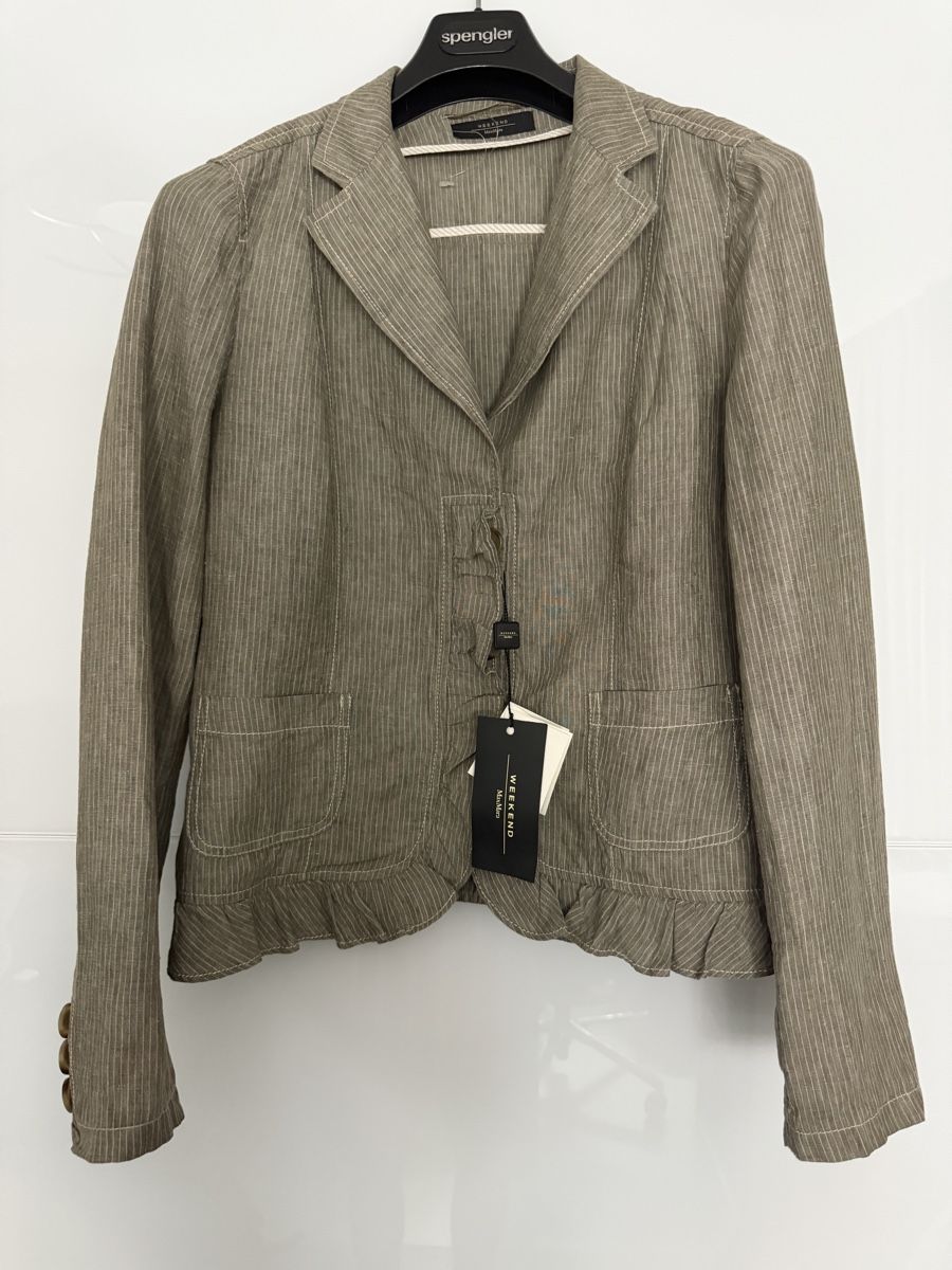 Max Mara Giacche: MaxMara Weekend Blazer Gr. 44 in Khaki, Neu! – Nuovo e nell'imballaggio originale da Grenchen venduto da servet.t