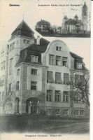GOSSAU  Eveng. Kirche, Schule und Pfarrhaus SG gel. 1914!