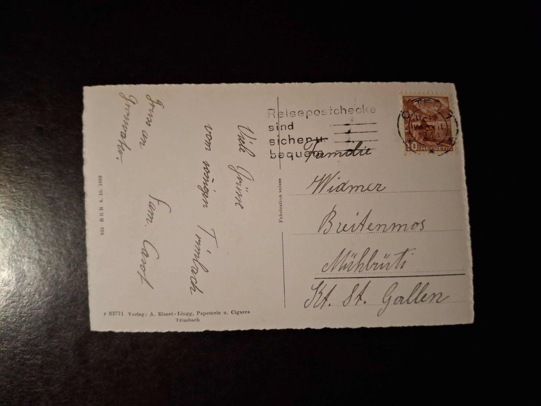 Cartoline postali: Ansicht Trimbach – Usato da Kreuzlingen venduto da Gastra 1
