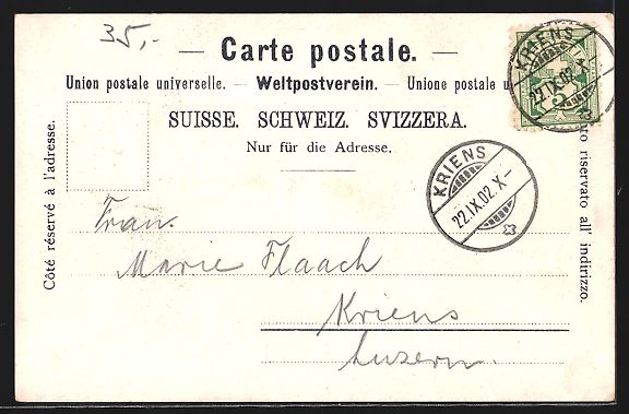 Cartoline postali: Weggis, Ortsansicht mit Gewässer und Pi – Usato da Berlin venduto da bartko-reher 1