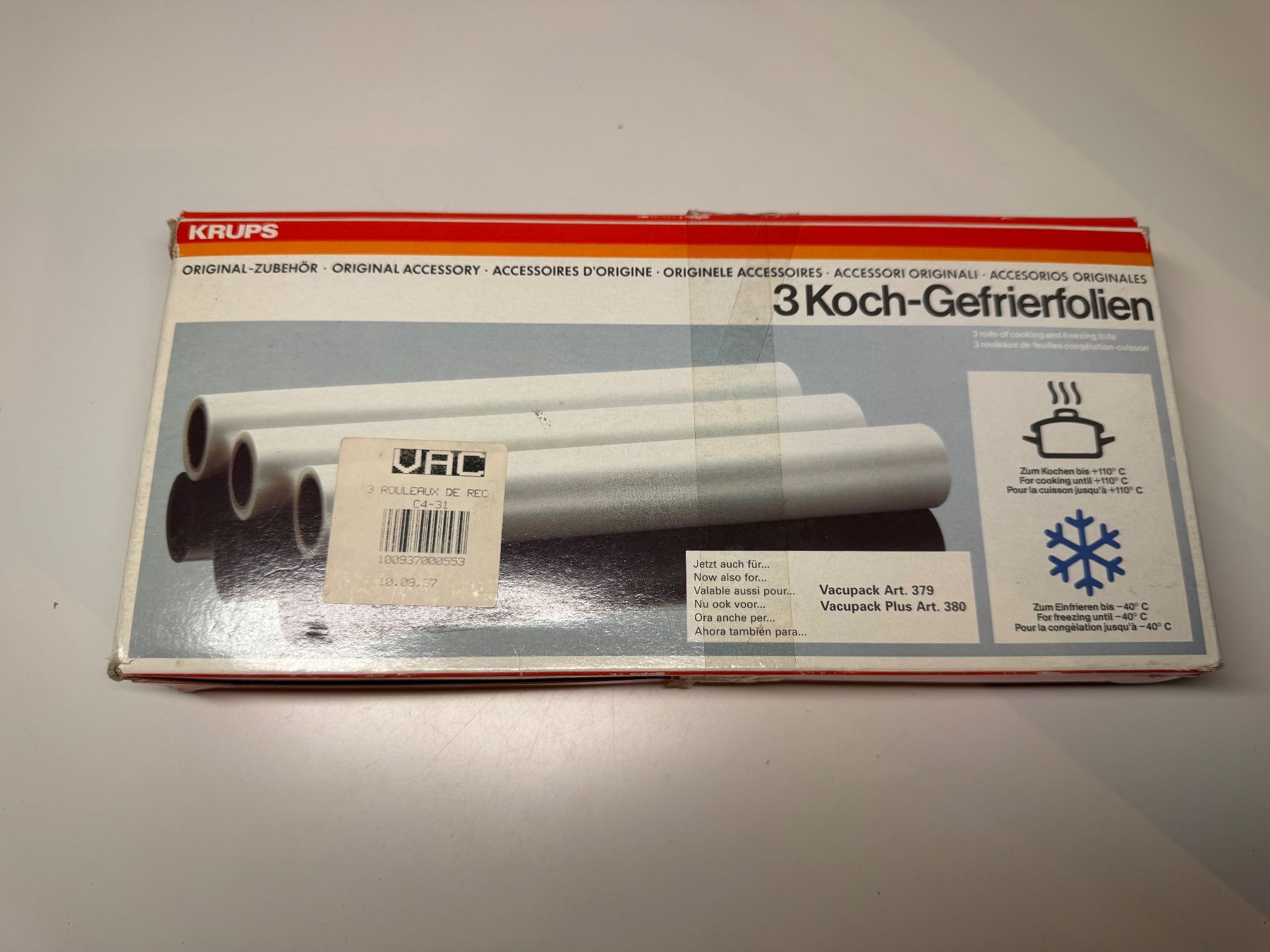 Fogli trasparenti: Krups 3 Koch Gefrierfolien – Nuovo e nell'imballaggio originale da Grosswangen venduto da Second_hand_paradise 1