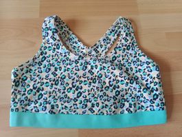 Sport BH Bra Leoparden print Leo print Baumwolle Elastan XL