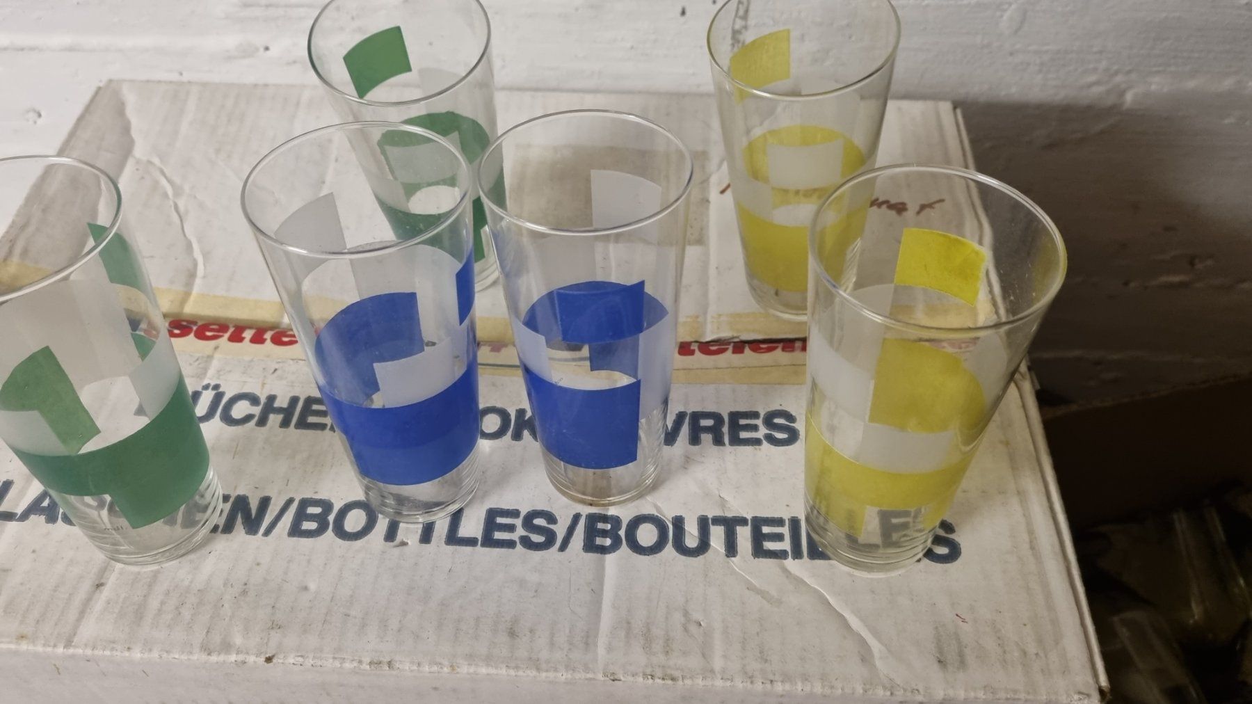Bicchieri: 6x Vintage Gläser 60er 70er – Usato da Basel venduto da Jcva 1