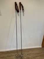 Skistock Vintage Ledergriff 135 cm Paar Deko Display od . A