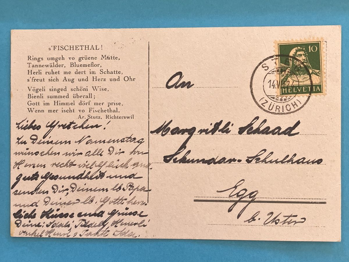 Cartoline postali: Alte Ansichtskarte von Fischenthal Tösstal – Usato da Bauma venduto da Baumer71 1