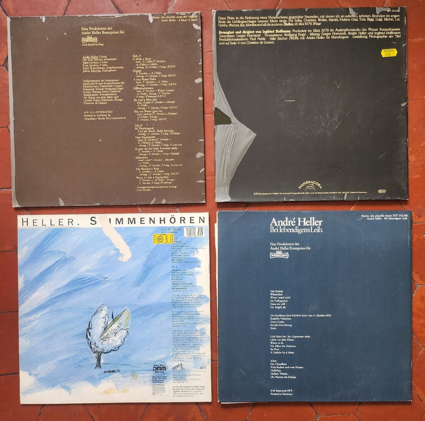 Dischi in vinile: André Heller 4 LPs inkl. Doppel-LP Bei lebendigem Leib – Usato da Zürich venduto da BAENZERINO 1