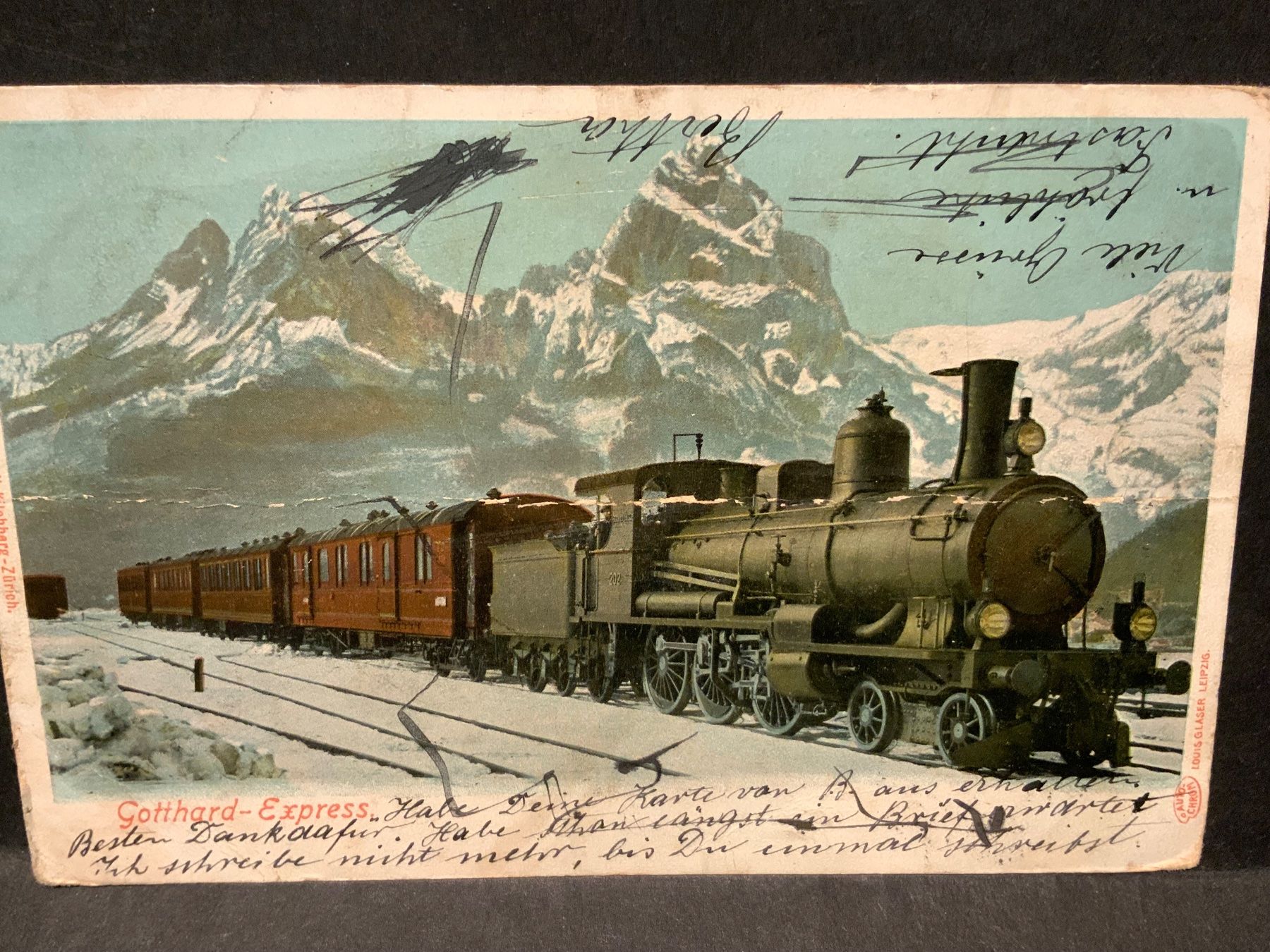 Cartoline postali: AK Gotthard Express 1904 – Usato da Wila venduto da 7churfirsten