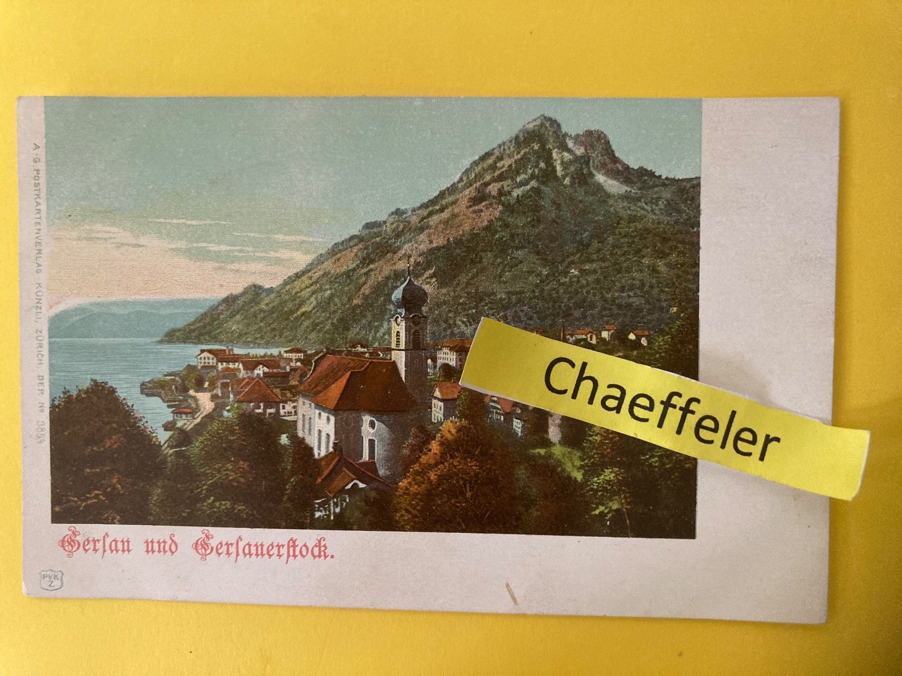 Cartoline postali: Gersau und Gersauerstock – Usato da Zürich venduto da Chaeffeler