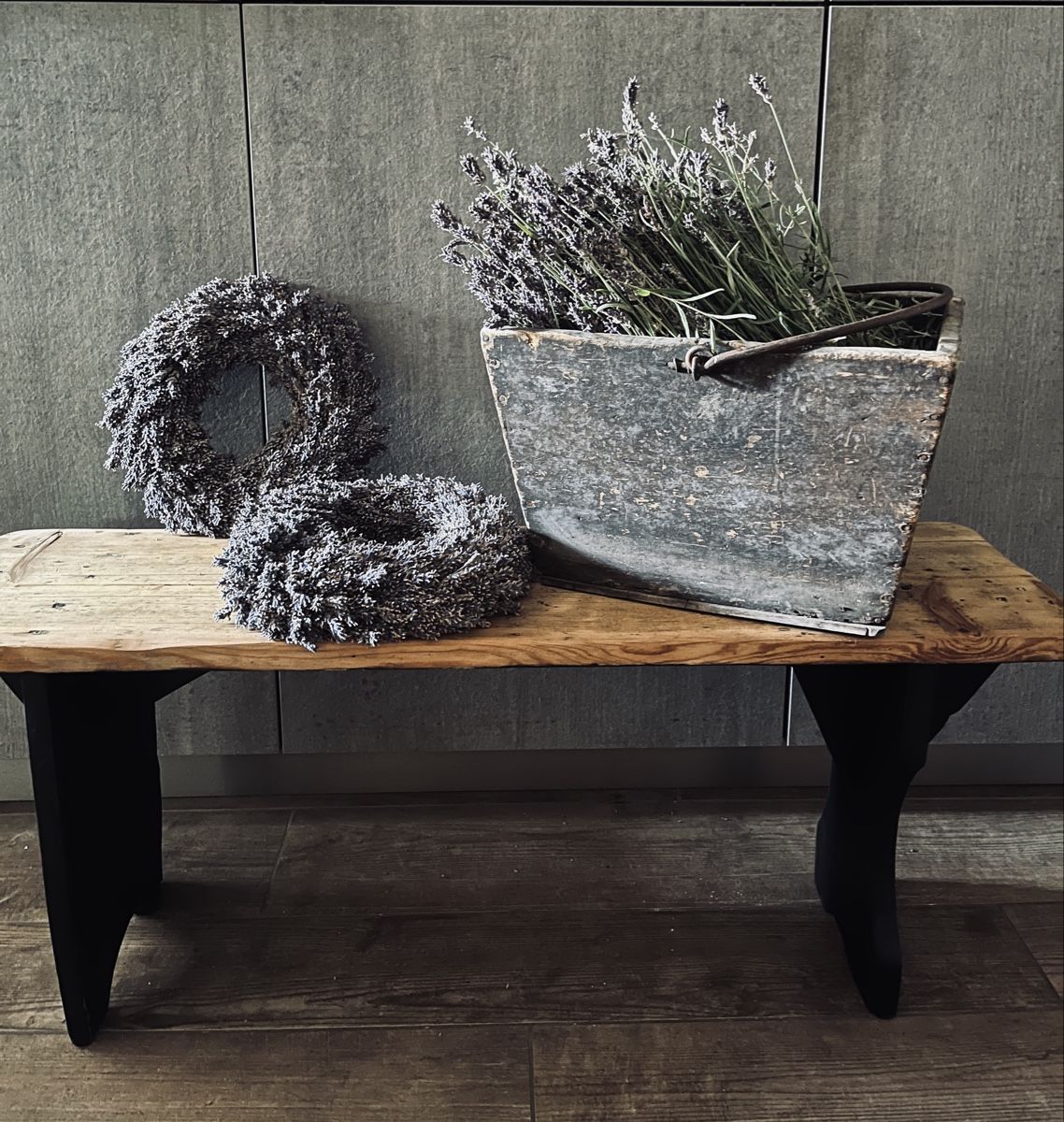 Panchine: Holzbank im Fabrikstyle schwarz – Usato da Hochfelden venduto da Michou7 2