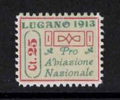1913 Flugpost Vorläufer IX "Lugano" , Replika