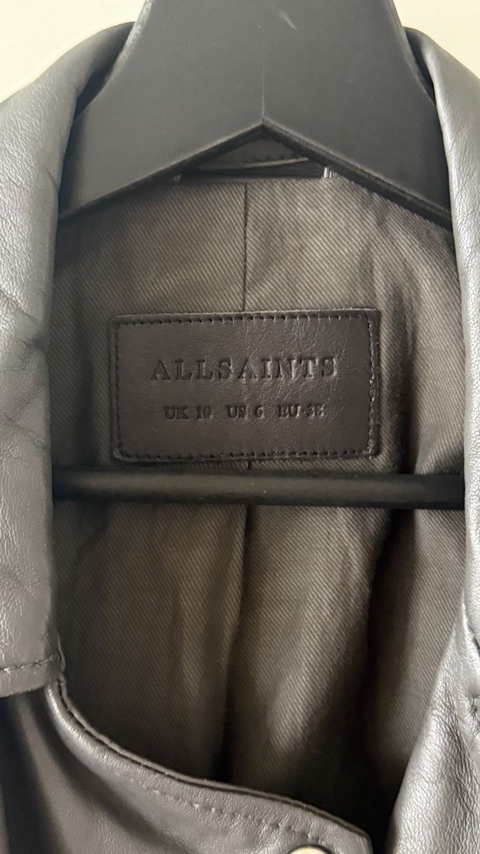 Allsaints Giacche: AllSaints Cole Biker Jacket, Size M, grey leather – Usato da zug venduto da Inaar 1