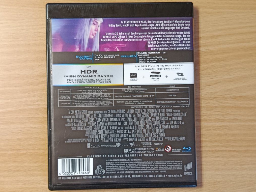 Tous les DVDs: Blade Runner 2049 - 4K UltraHD + Blu-Ray – D'occasion à Muhen par Legoholic 1