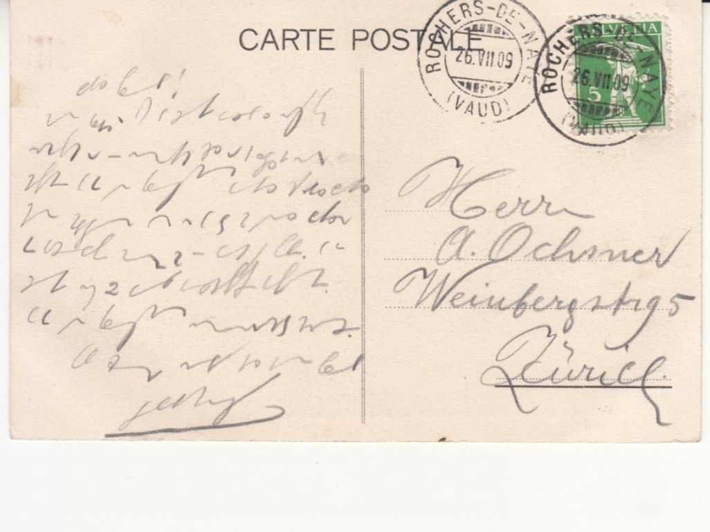 Cartoline postali: Rochers de Naye 1909 – Usato da Bürglen TG venduto da StampGraf 1