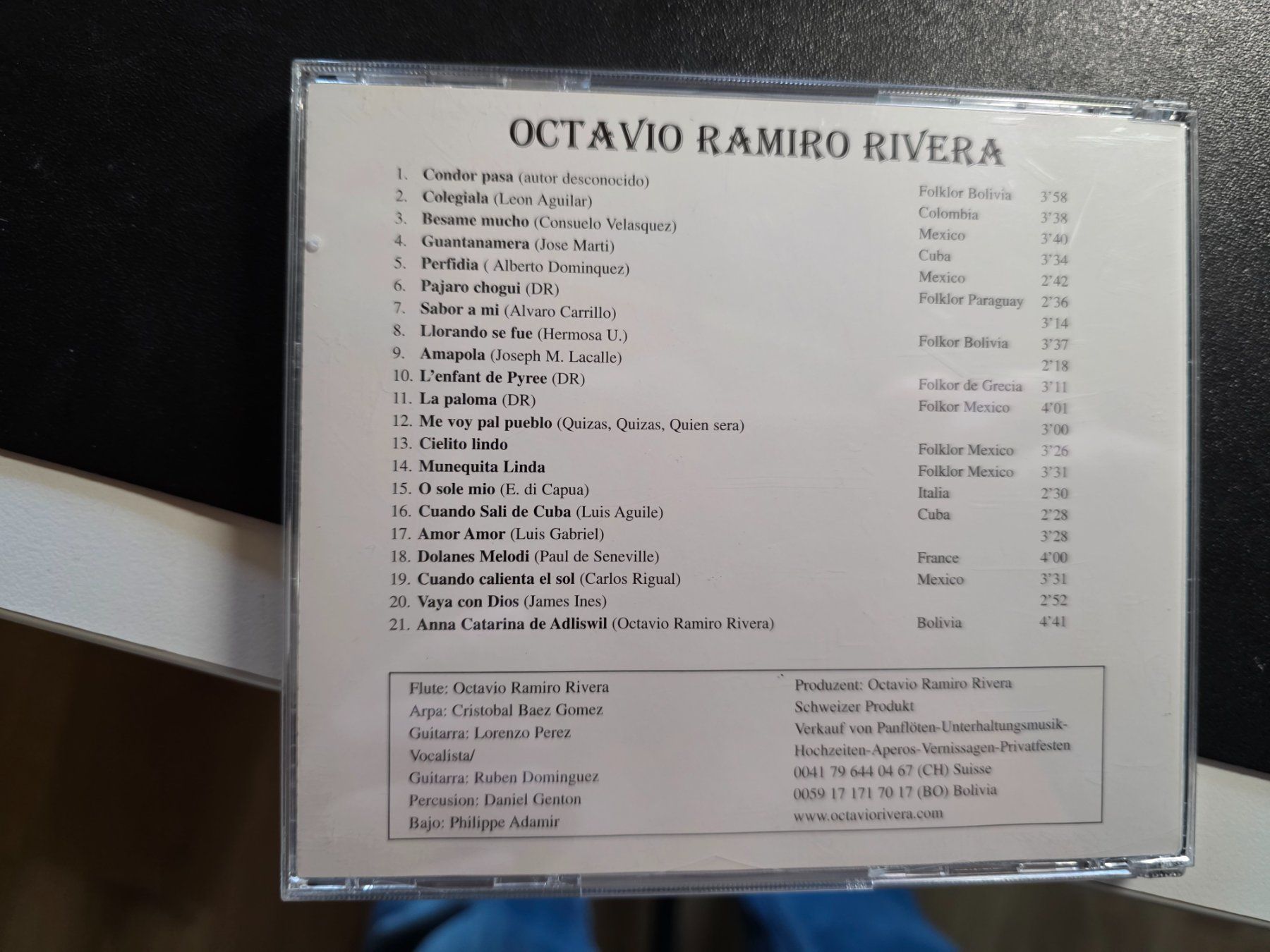 CDs: Musik CD - Octavio Ramiro Rivera Panflöte – Gebraucht aus Walterswil BE von Lonitti 1