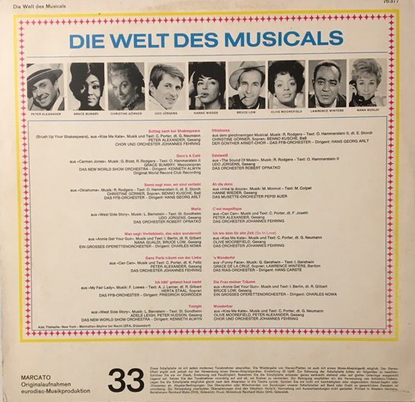 Dischi in vinile: Die Welt des Musicals (LP) – Usato da Grüningen venduto da azulgrisvinyl 1