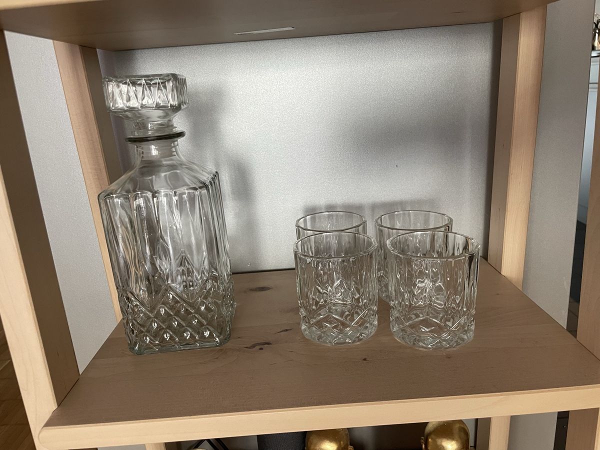 Carafes: Glaskaraffe mit 4 Whiskeygläsern – Neuf (Voir description) à Glattpark (Opfikon) par malouamelia