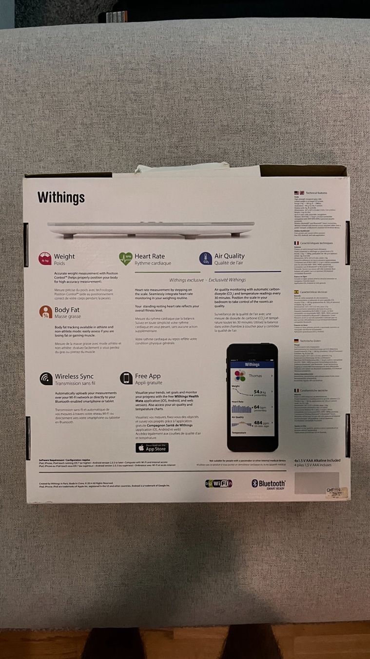 Withings Bilance pesapersone: Withings Smart Body Analyzer – Usato da Winkel venduto da yamanzh 1