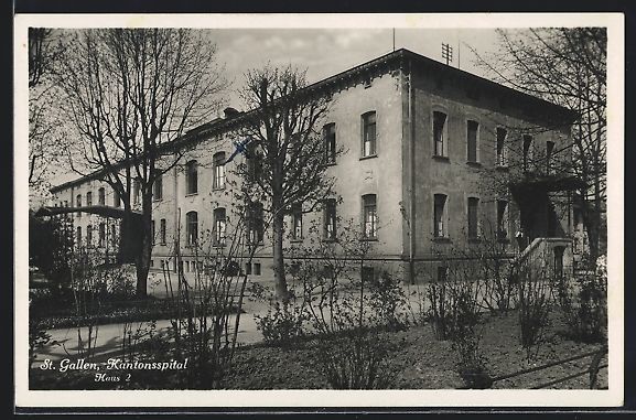 Cartoline postali: AK St. Gallen, Kantonsspital, Haus 2 – Usato da Berlin venduto da bartko-reher