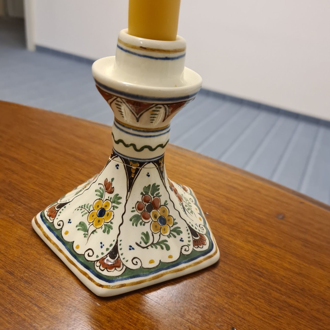 Portacandele: Schöner Kerzenständer Delfa handgemalt – Usato da Liestal venduto da tower01