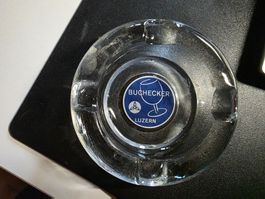 Vintage Glas Aschenbecher Buchecker Luzern