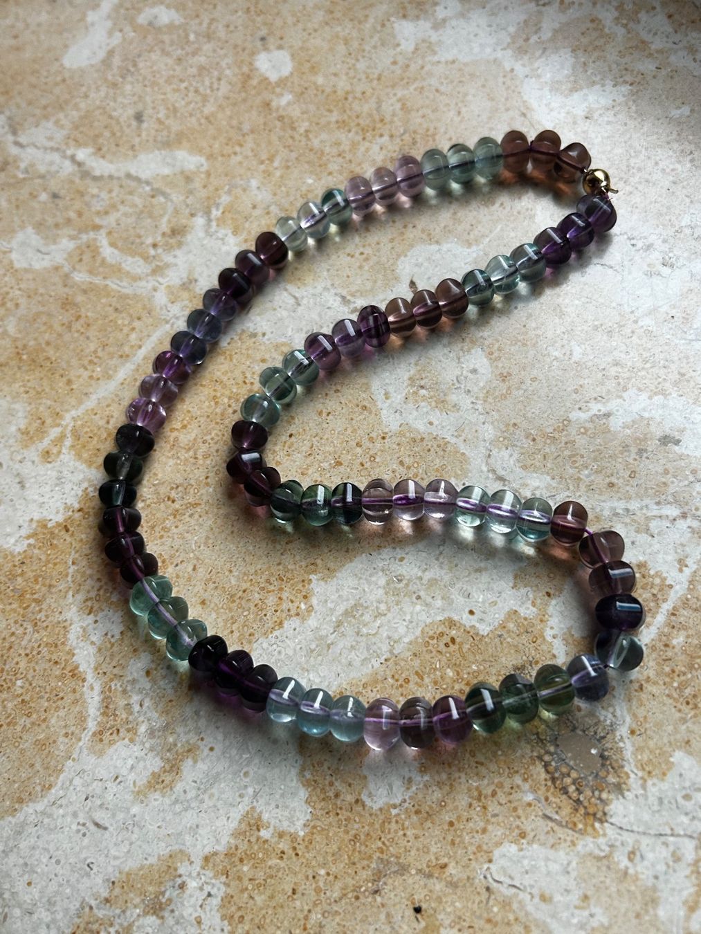 Ketten: Halskette Amethyst & Jadeit + Goldverschluss 750 – Gebraucht aus Dittingen von Bijoubelle 4