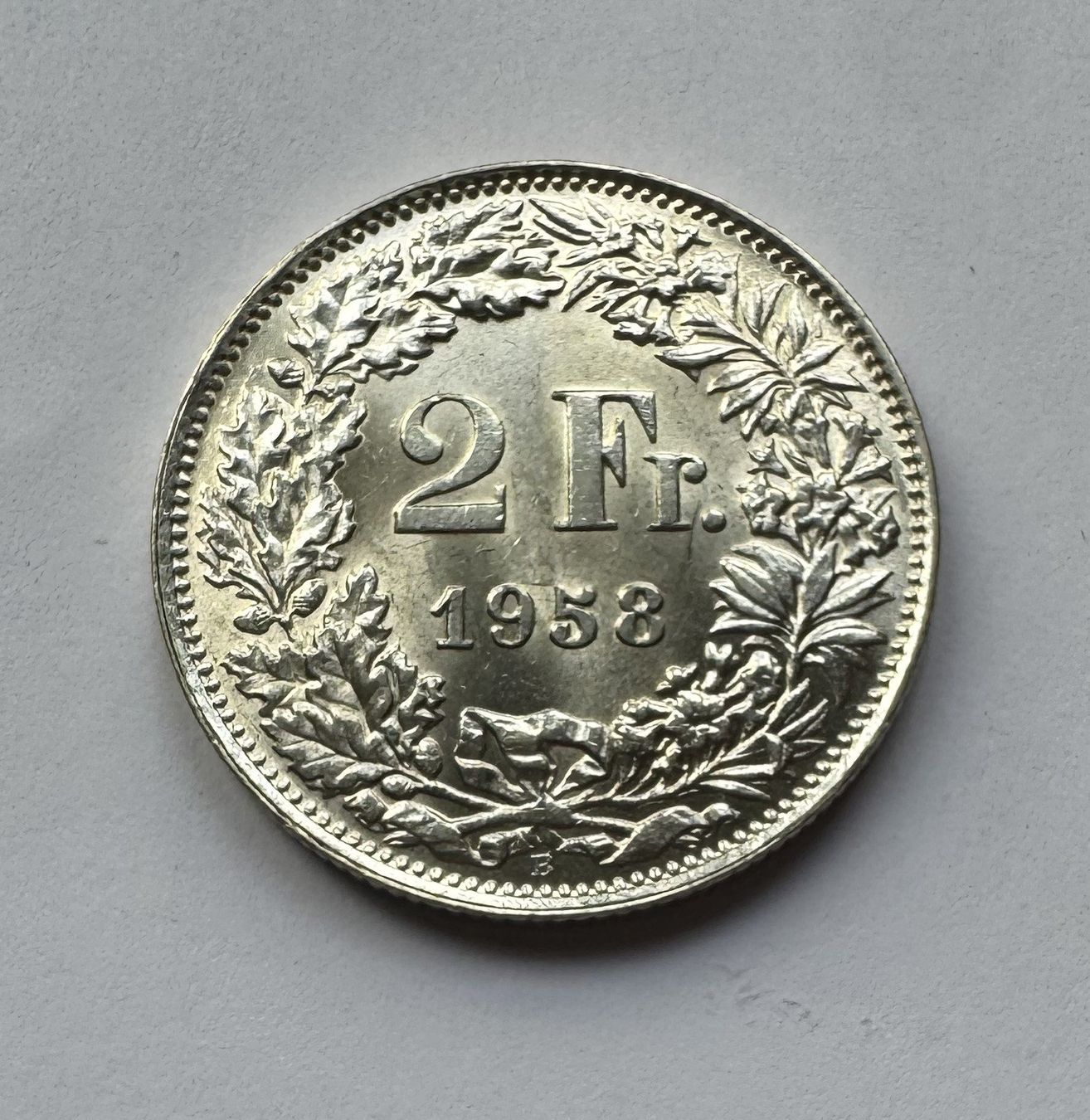 Alle Münzen: 1958 2 Franken unz/stgl – Neu (gemäss Beschreibung) aus Kirchberg SG von Helveticus00