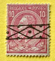 Briefmarken aus Belgien König Leopold II. gestempelt