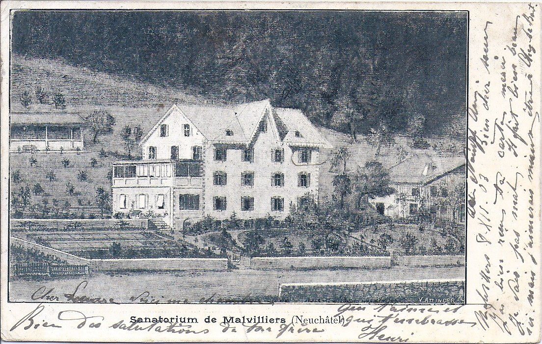Cartoline postali: MALVILLIERS, le sanatorium – Usato da Les Verrières venduto da Scampi0