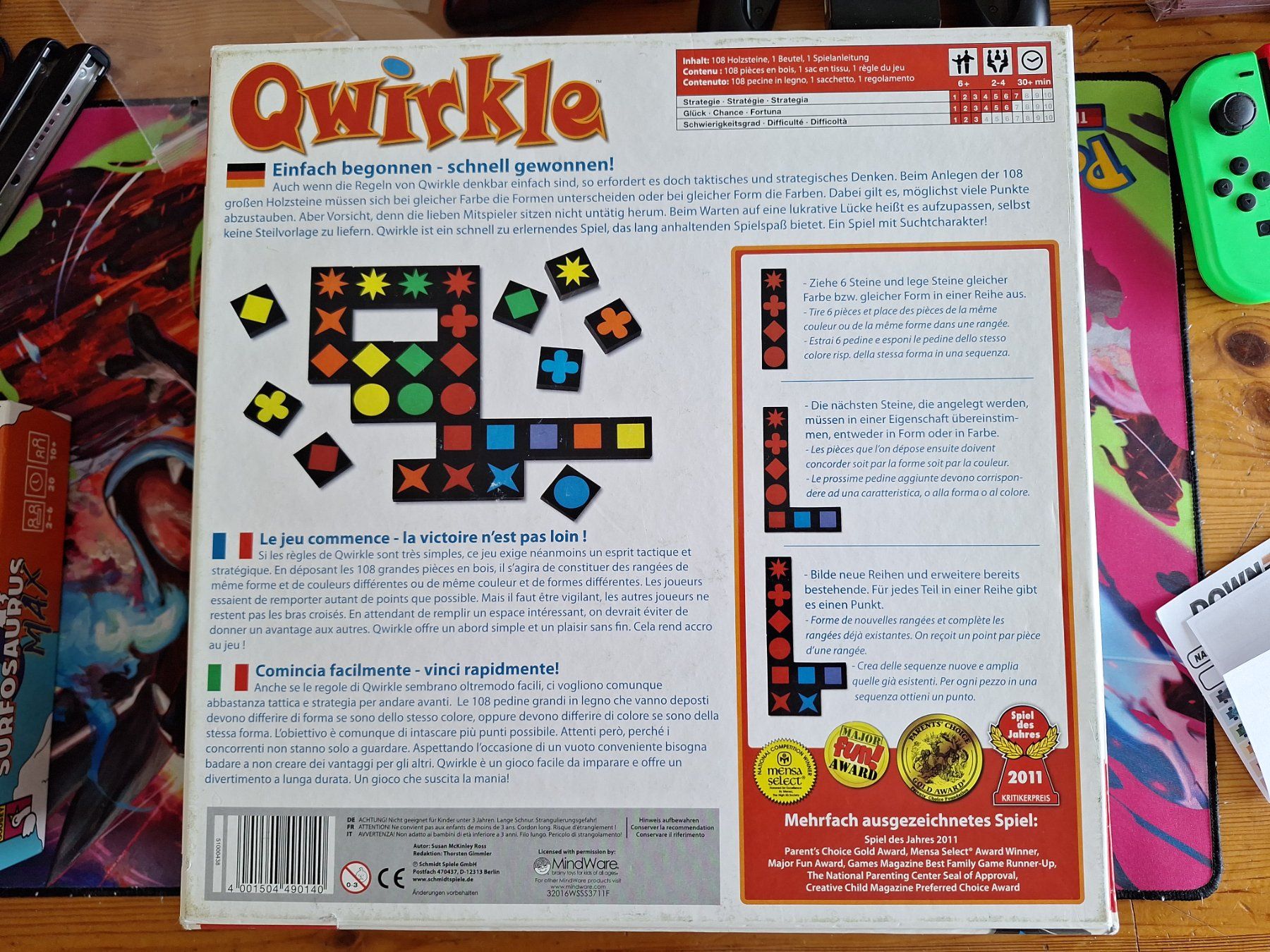 Jeux: Qwirkle - Schmidt Spiele – D'occasion à Altstätten SG par GGsGameshop 3