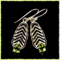 PERIDOT, Peridot Ohrhänger 925 Silber