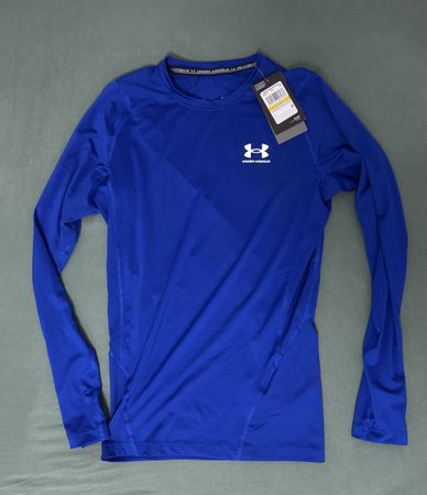 Under Armour HeatGear Compression Shirt Blau, Grösse M, Neu