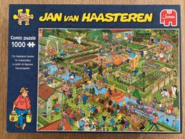 Puzzle 1000 "Gemüsegarten" Comic von Jan van Haasteren