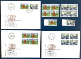 1987 Europa  Skulpturen Jean Tinguely FDCs - 4er - Einzel ET