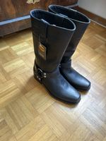 Stiefel Leder Schwarz Neu Grösse 42