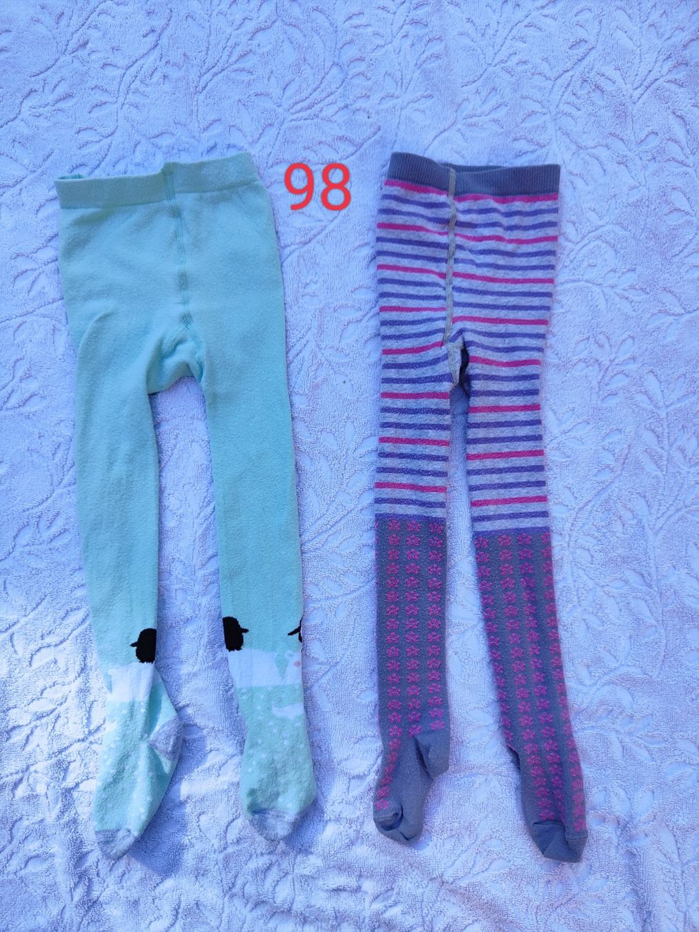 Collant & Leggings: Gr. 98 Strumpfhosen Pinguin und Blumen – Usato da Sursee venduto da lou19