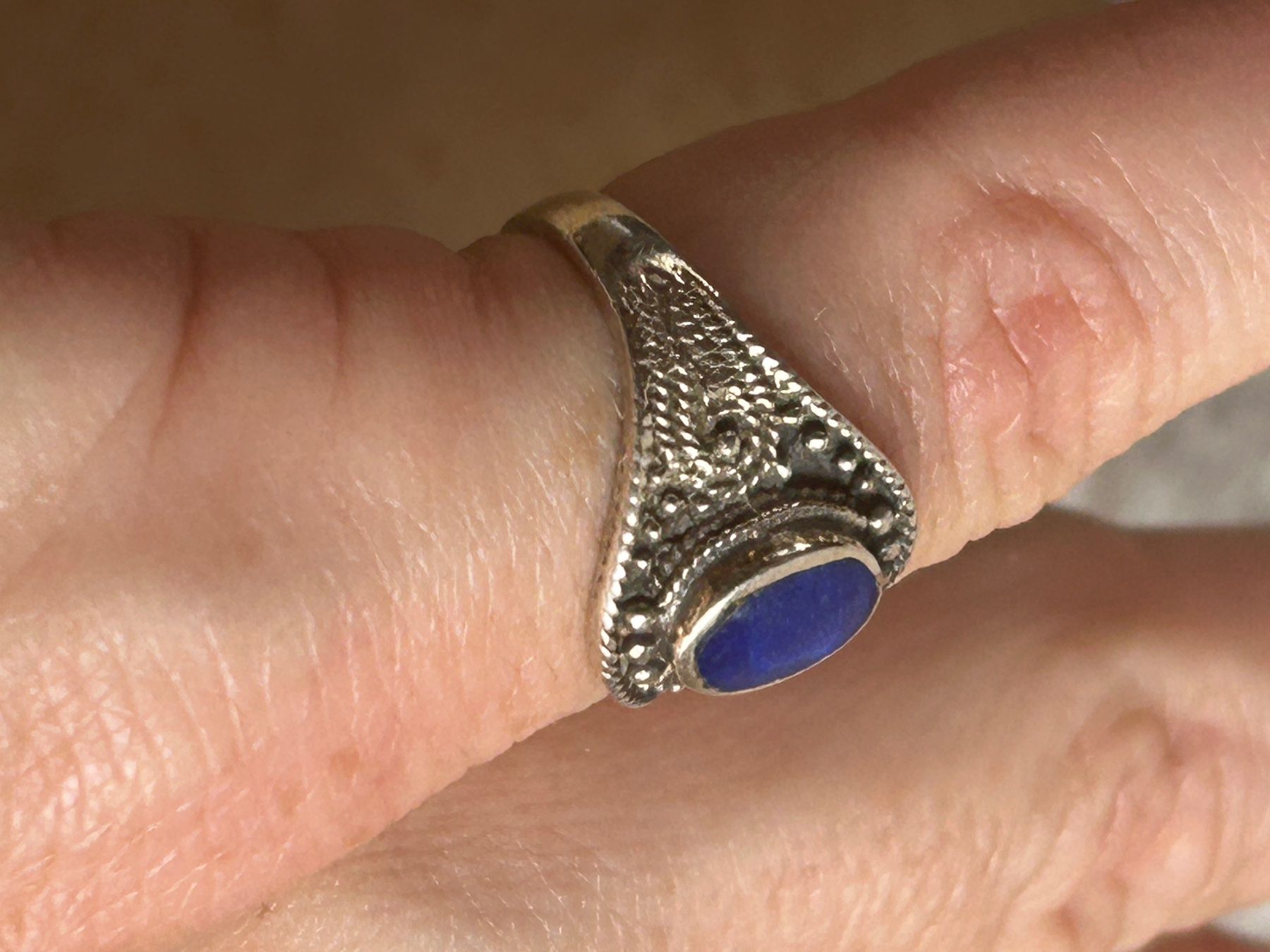 Ringe: Silberring Lapislazuli Vintage (Grösse 50) – Gebraucht aus Dittingen von Bellevista 2