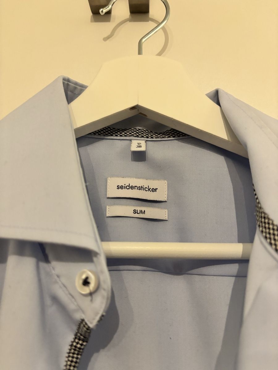 Camicie: Seidensticker Hemd, hellblau, Grösse 39, Slim Fit – Nuovo (secondo la descrizione) da Embrach venduto da Roniiii 2