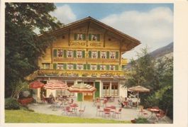 Lenk (B.O.) Alte Farbkarte mit Hotel Kreuz. 1959