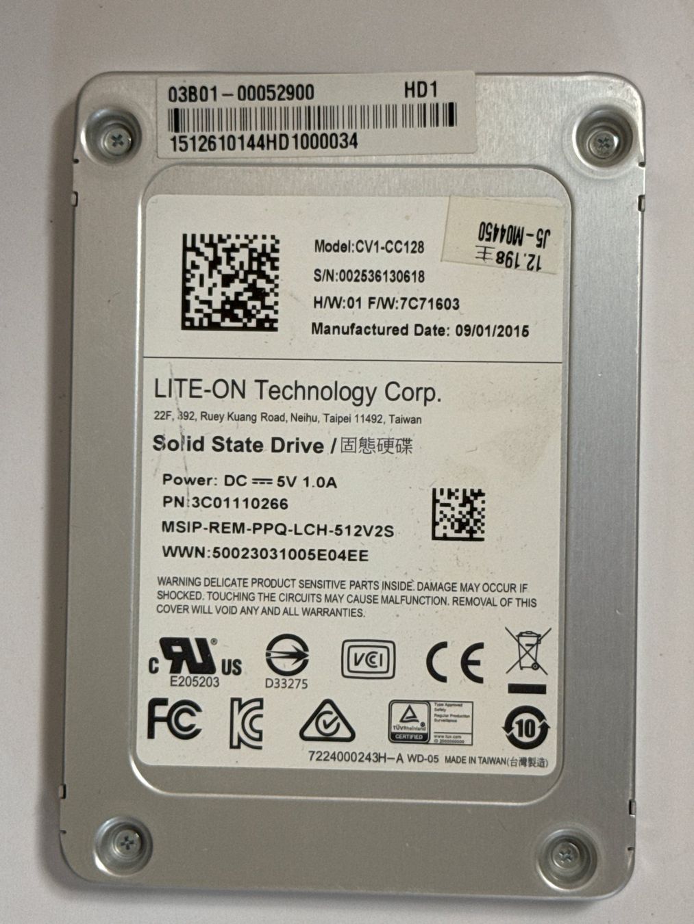 Harddisks: LITE-ON SSD 128GB SATA ab 1.- – Gebraucht aus Radelfingen von Ujonen