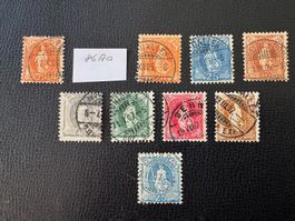 Stehende Helvetia 1905-1908, WZ, Typ A, gestempelt